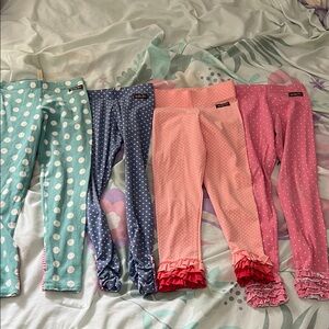 Polka Dot and Ruffle Matilda Jane Leggings Set Size 8